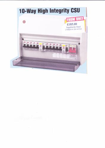 Consumer Units changed - From £180