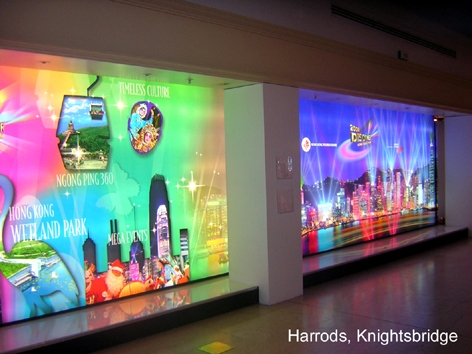 Harrods Back Of Lightbox From Inside