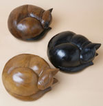 Sleeping cat caskets for pet ashes