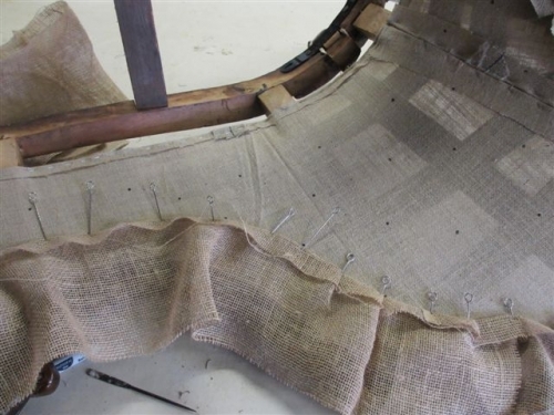 Chaise longue - Preparation for puffed edges