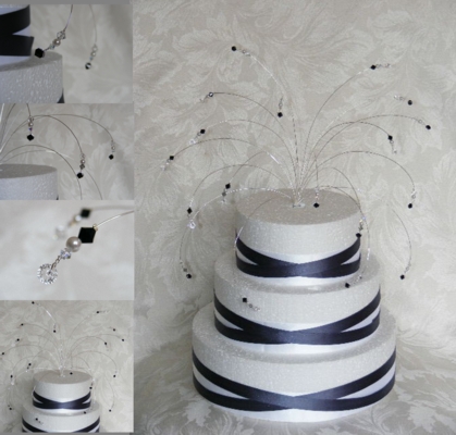 Clear Black Crystal Spray Cake Topper Prices start from £25.00