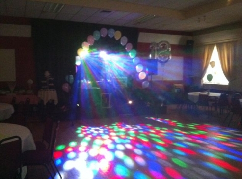Set up at an 18th Party