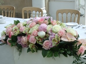 Top Table Flowers Pink Peony & Rose