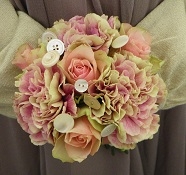 Small Vintage Buttons Posy