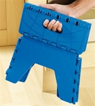 Folding Step Stool - This sturdy plastic stool helps get those things just out of reach