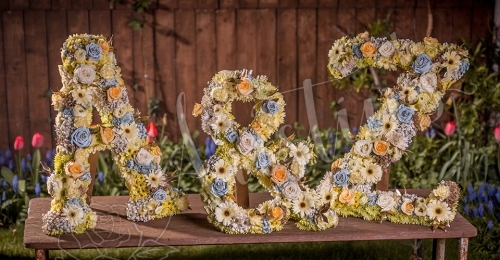 Bespoke floral letters