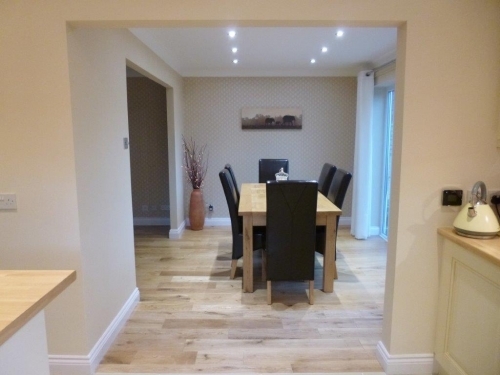Kitchen-dining room 'knock through' in Newport Pagnell, Milton Keynes