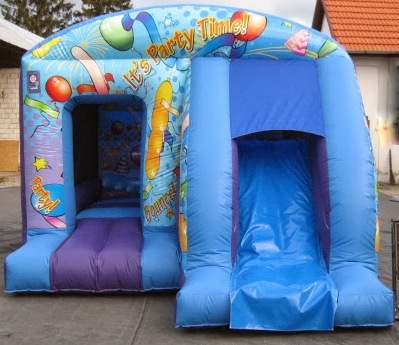 13 x 18 It's Party Time Box Jump and Slide Inflatable Hire Surrey