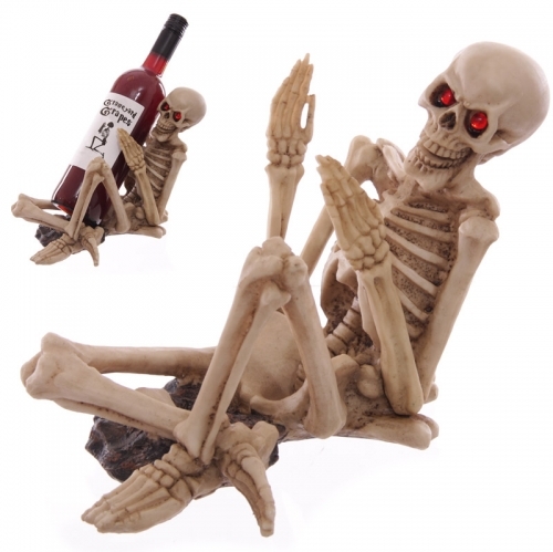 skeleton winebottle holder