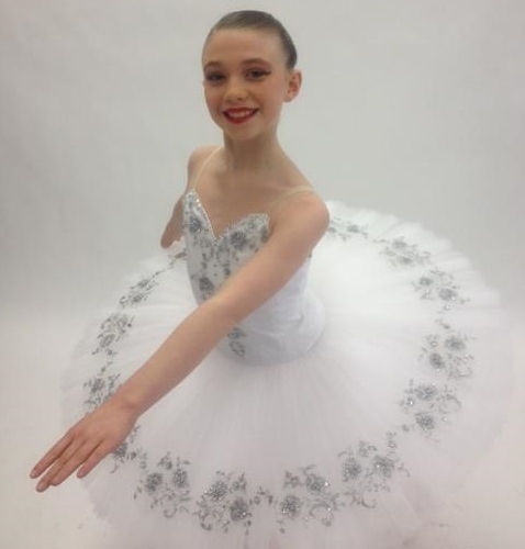 WHITE CLASSICAL BALLET TUTU FOR ALL ENGLAND COMPETITION