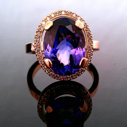Tanzanit Diamond Ring