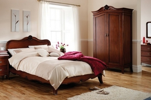Louis French Solid Mahogany Bedroom Furniture