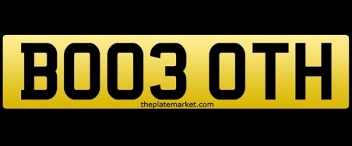 Booth Private Number Plate BO03 OTH