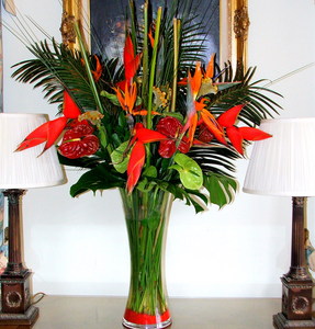 Exotic flower arrangement