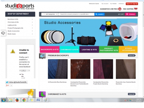 Studioparts - Online Store for photographic backdrop & Lighting Kits