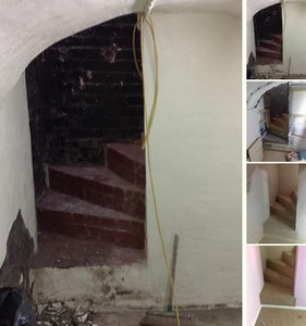 This is a set of cellar stairs before we had started through to when it was completed.
