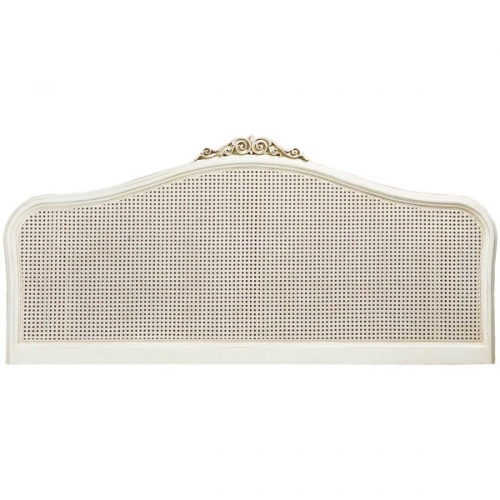 Ivory French Inspired Rattan Headboard