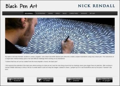 Black Pen Art by Nick Rendall
