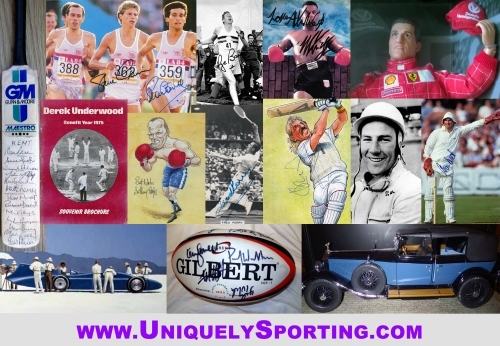 Uniquely Sporting Sports Memorabilia & Signed Autographed Vintage Collectables from UniquelySporting.com