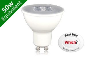 GU10 SMD 5.3W (50W Replacement) LED White Base Spotlight - Which? Best Buy