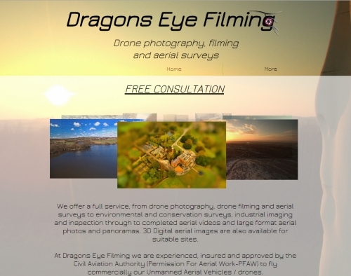 Dragons Eye Filming, CAA approved, insured and experienced drone operators.