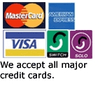All major cards accepted. Online or driver mobile terminals. Both subject to processing fee.