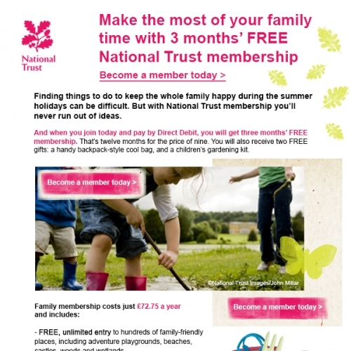 National Trust email creative designed by Ginger Nut Media. See more on our website.