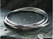 925 Sterling Silver 3 Piece Russian Bangle