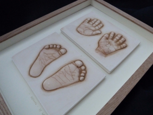 Framed imprints of Baby Hands and Feet, many options available.