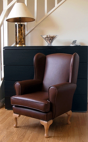 Childrens Chair - Soft Brown Leather