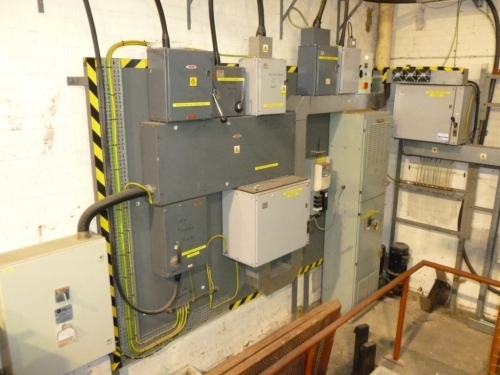 Main Distribution Area inside a factory including Power Factor Correction.