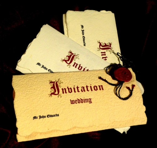 Gothic wedding invitations