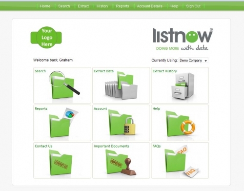 Listnow B2B Home Page