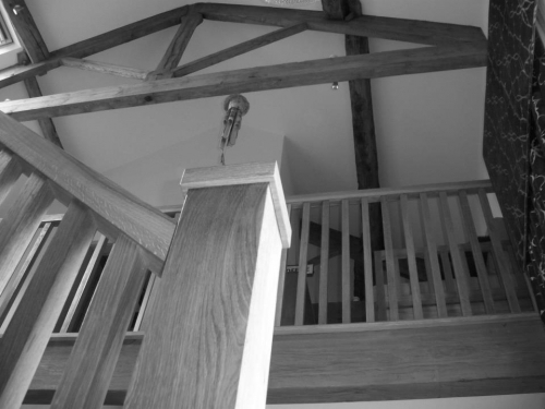 A Barn Conversion in Yorkshire, sturdy oak staircase