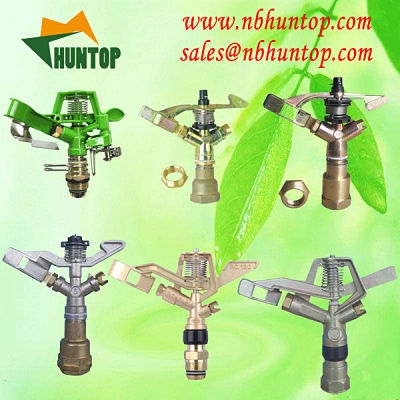 Brass impact rotary swivel sprinkler, impulse lawn irrigation sprinkler China Huntop
