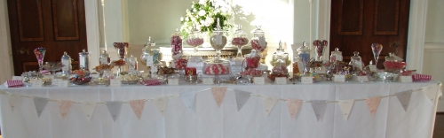 Sweets and candy buffet table hire